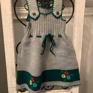 Baby Girl’s Vintage knitted sweater dress 12-18 months